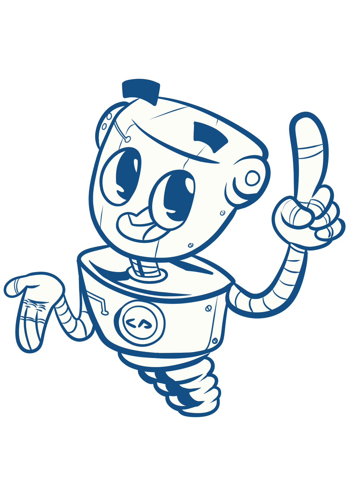 Robot with idea representing creative technological solutions